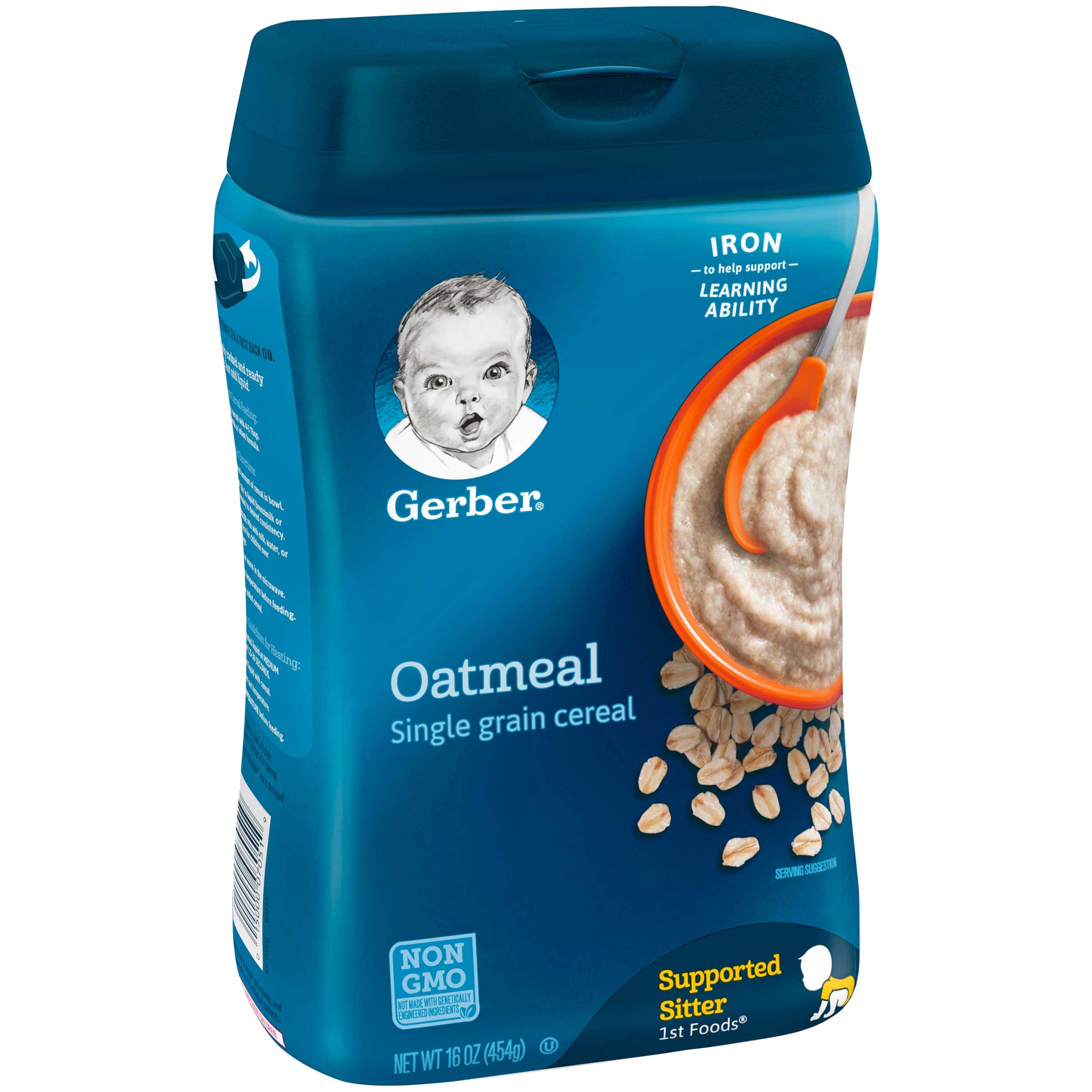 Gerber Organic 1st Food Single Grain Oatmeal Cereal, 16 Ounce -- 6 Per Case