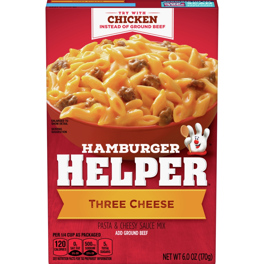 Hamburger Helper Three Cheese, 6 Ounce -- 12 Per Case