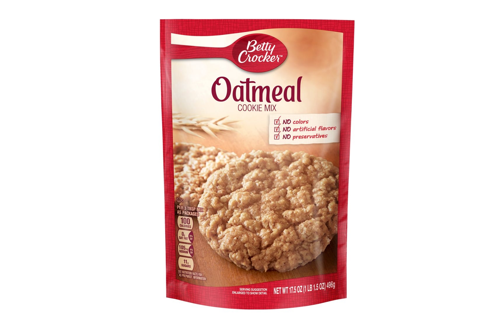 Betty Crocker Oatmeal Cookie Mix, 17.5 Ounce -- 12 Per Case