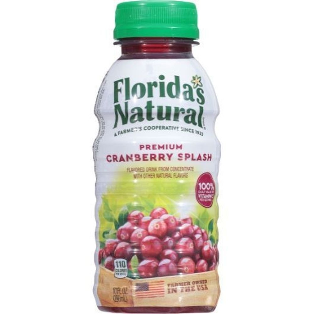 Florida's Natural Cranberry Splash, 10 Fluid Ounce -- 24 Per Case