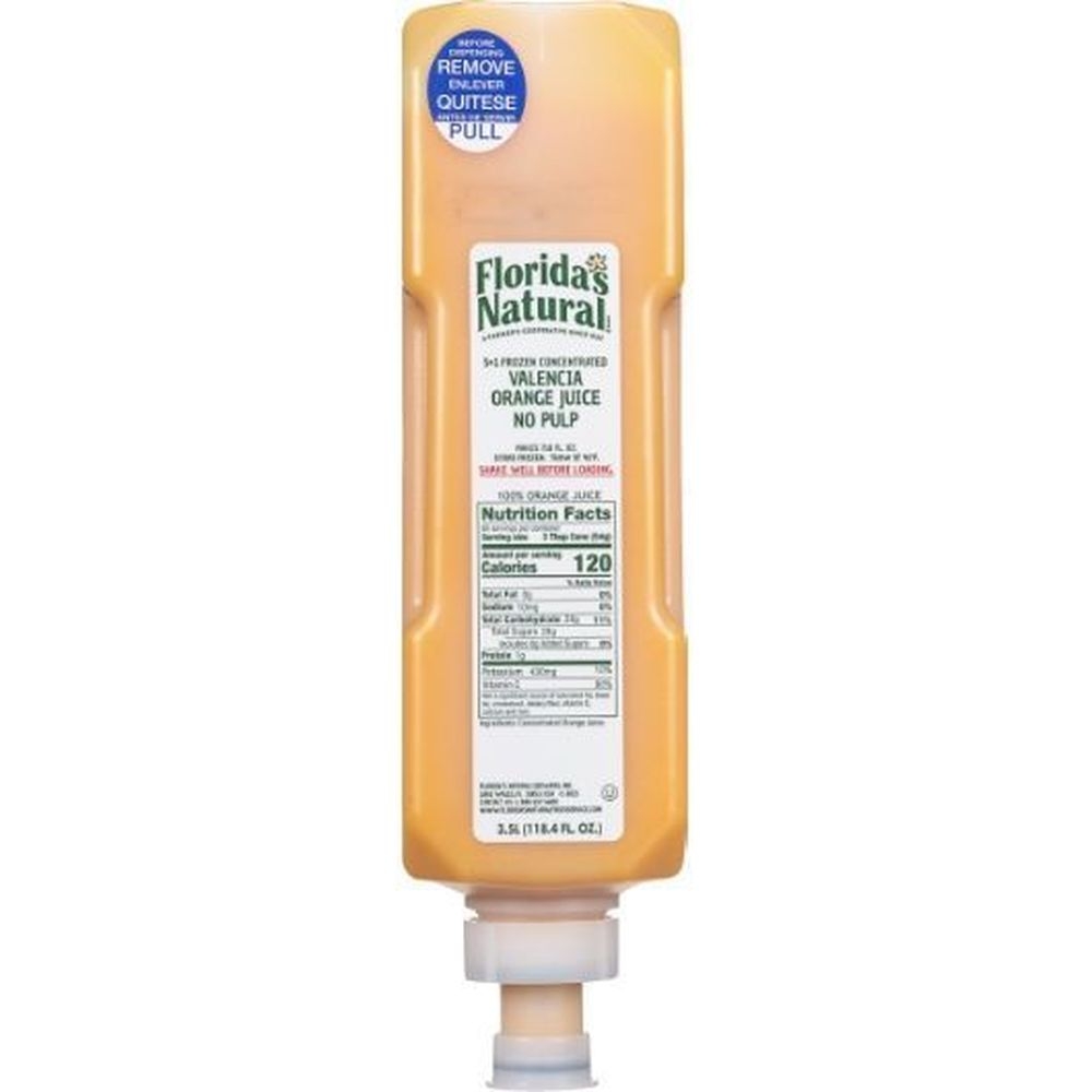 Floridas Natural 5 Plus 1 Valencia Orange Juice, 3.5 Liter -- 4 per case