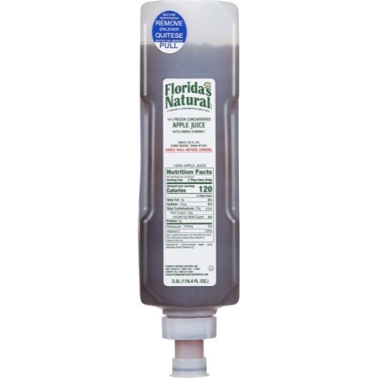 Floridas Natural 5 Plus 1 Freeze Apple Juice, 3.5 Liter -- 3 per case