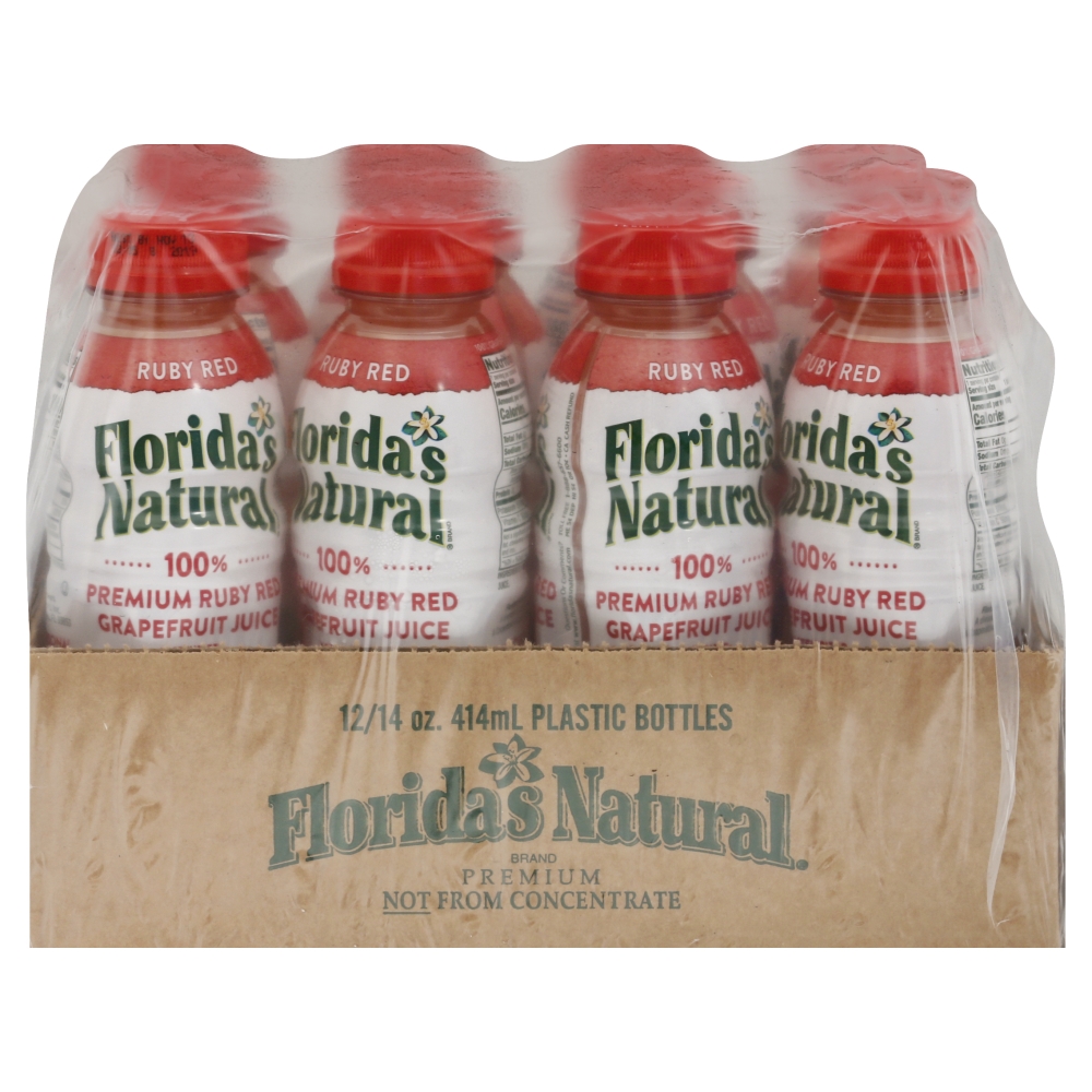 Florida's Natural Ruby Red Grape Fruit Juice, 14 Fluid Ounce -- 12 Per Case