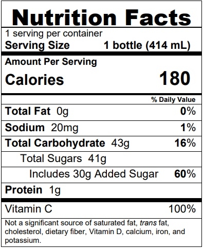 Florida's Natural Pink Grapefruit Splash, 14 Fluid Ounce -- 12 Per Case