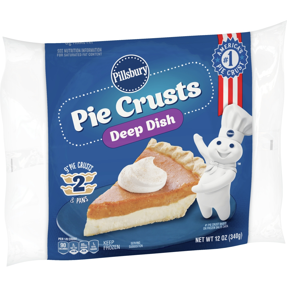 General Mills Pillsbury Deep Dish Pie Shell, 9 Ounce -- 24 pie shell  per case.