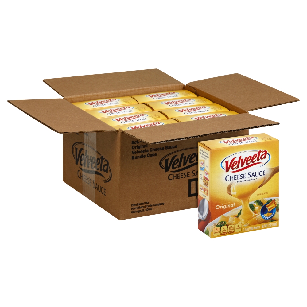 Velveeta Original Processed Cheese Sauce Pouch, 12 Ounce -- 8 Per Case