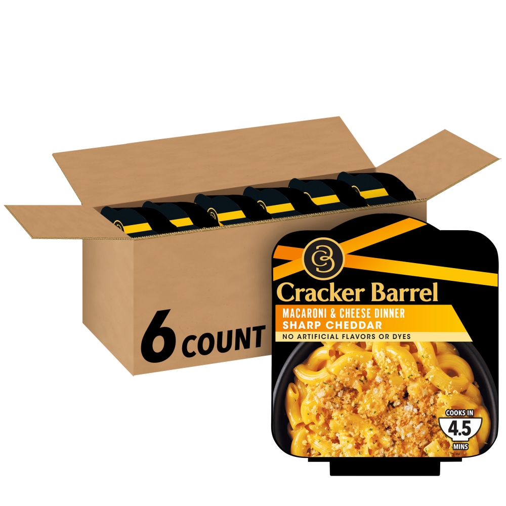 Cracker Barrel Deluxe Sharp Cheddar Macaroni and Cheese Dinner , 3.8 Ounce -- 6 per case.