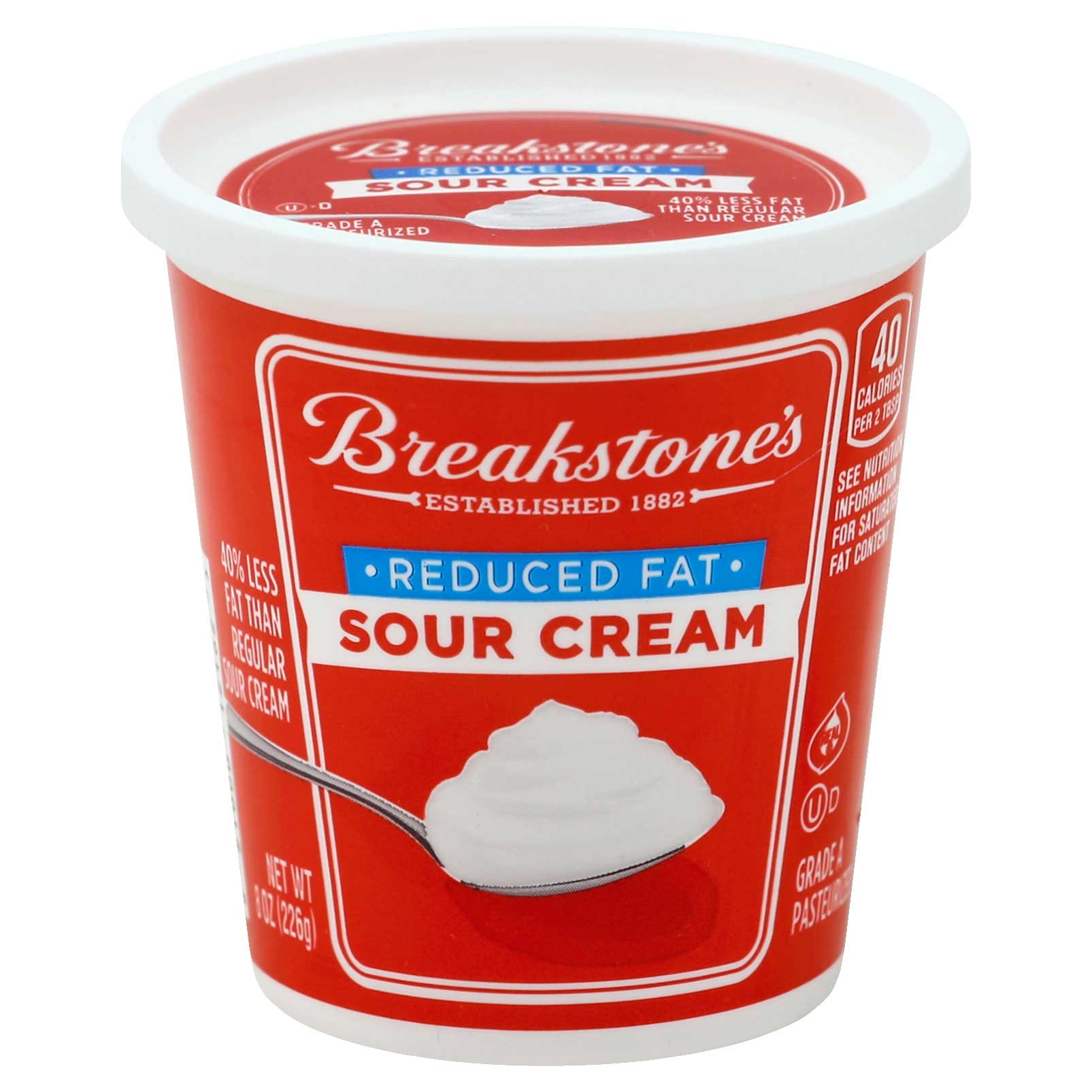 Breakstone's Reduced Fat Sour Cream, 8 Ounce -- 12 Per Case