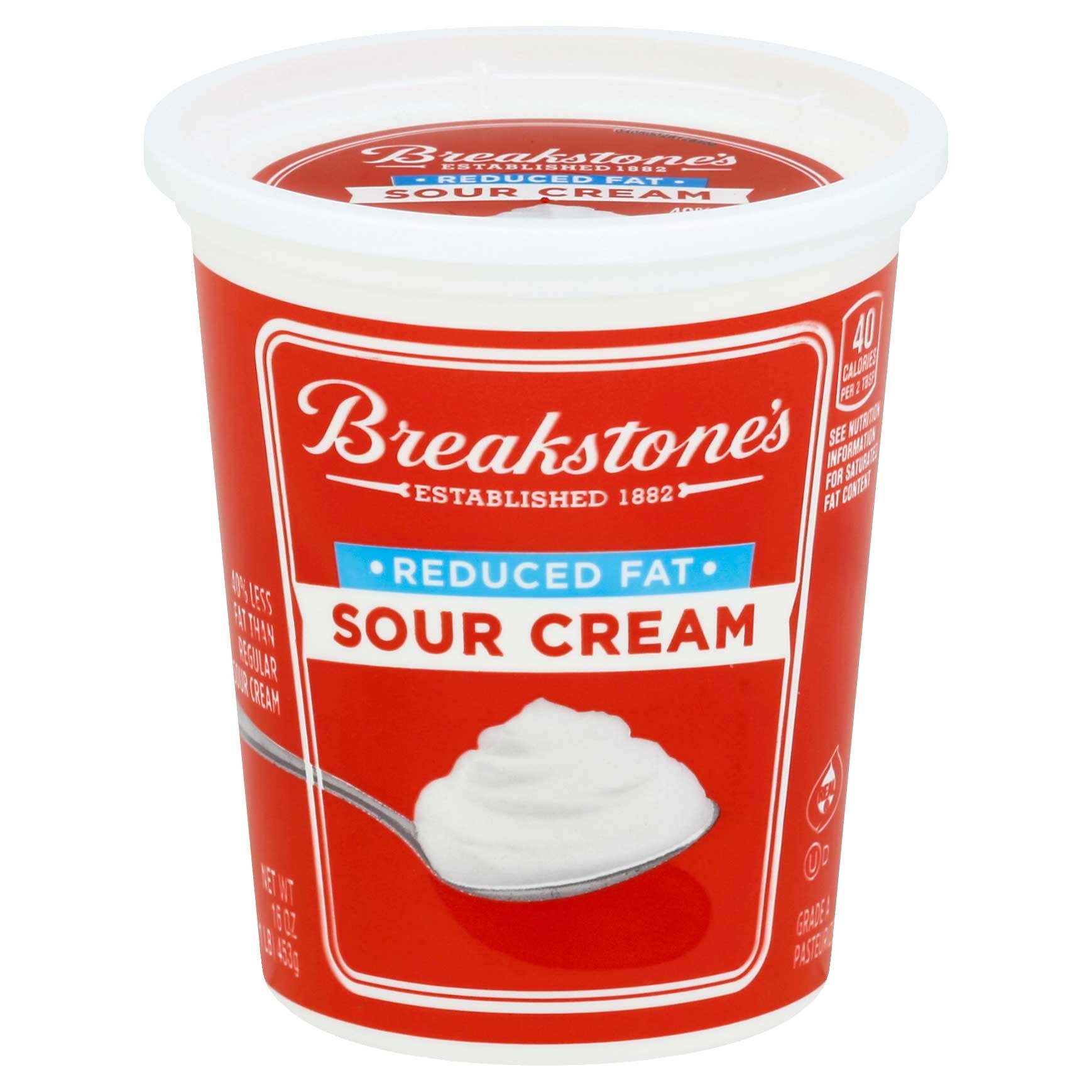 Breakstone's Reduced Fat Sour Cream, 16 Ounce -- 12 Per Case