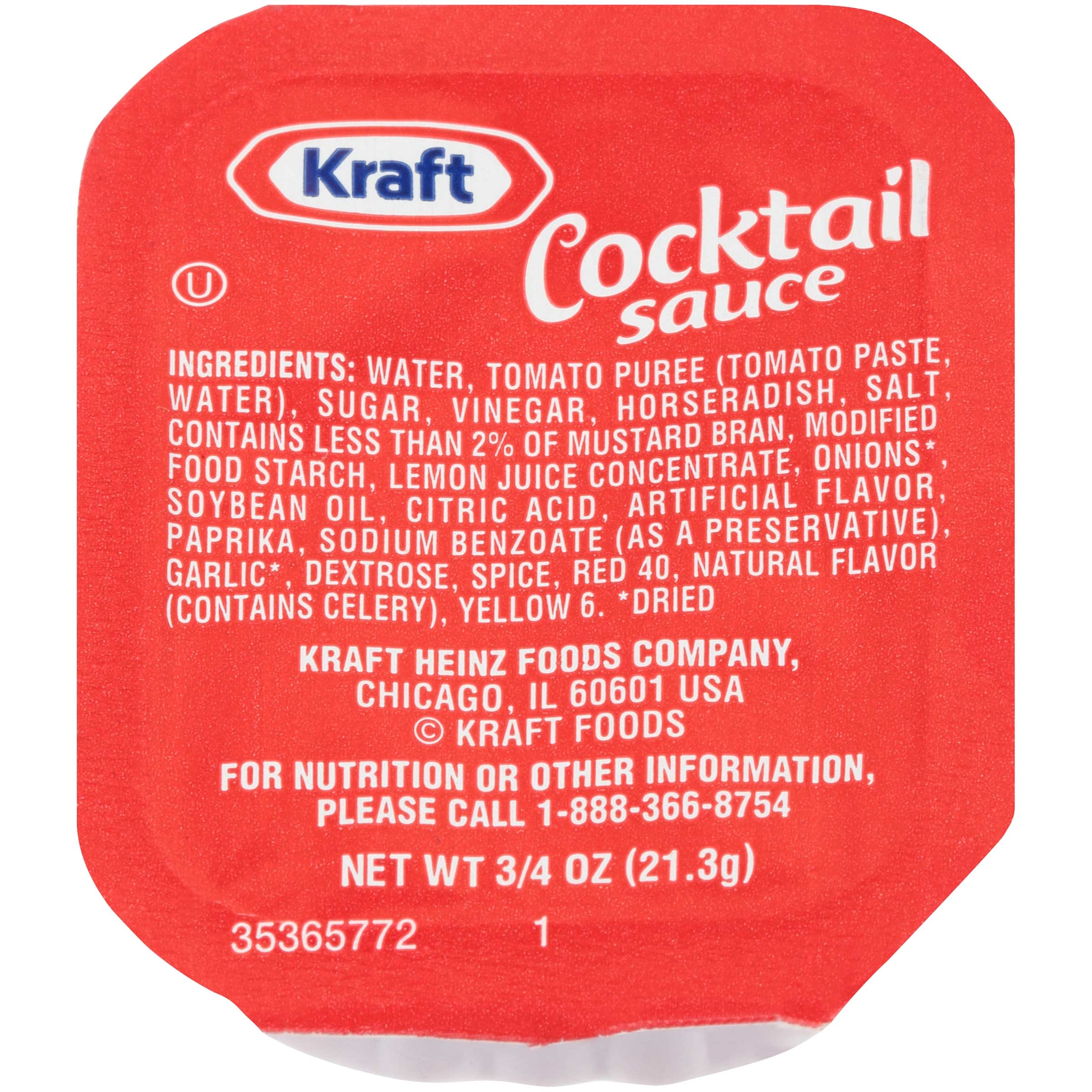 Kraft Single Serve Cocktail Sauce Cup, 0.75 ounce -- 200 per case