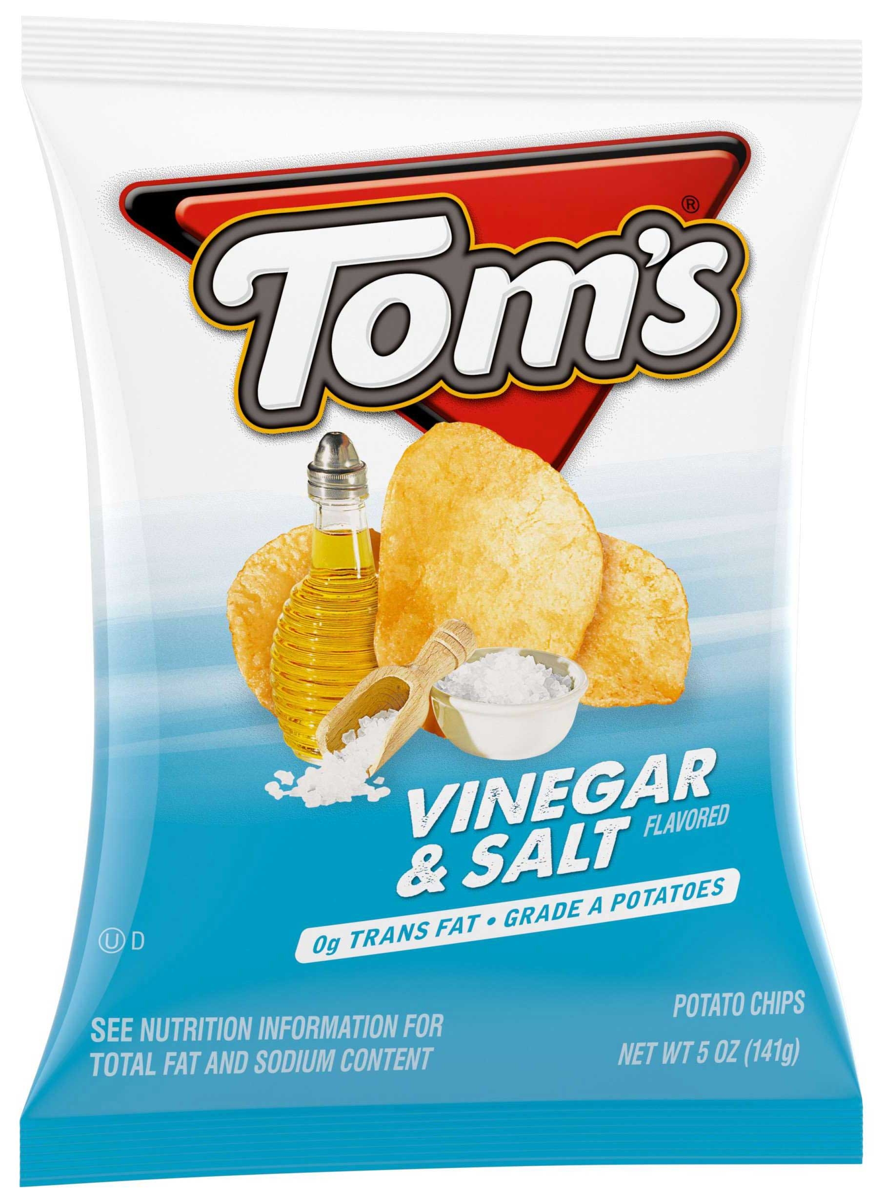 Toms Vinegar and Salt Potato Chips, 5 Ounce -- 9 per case