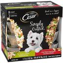 Cesar Simply Crafted 2 Four Flavor Wet Dog Food, 16 count