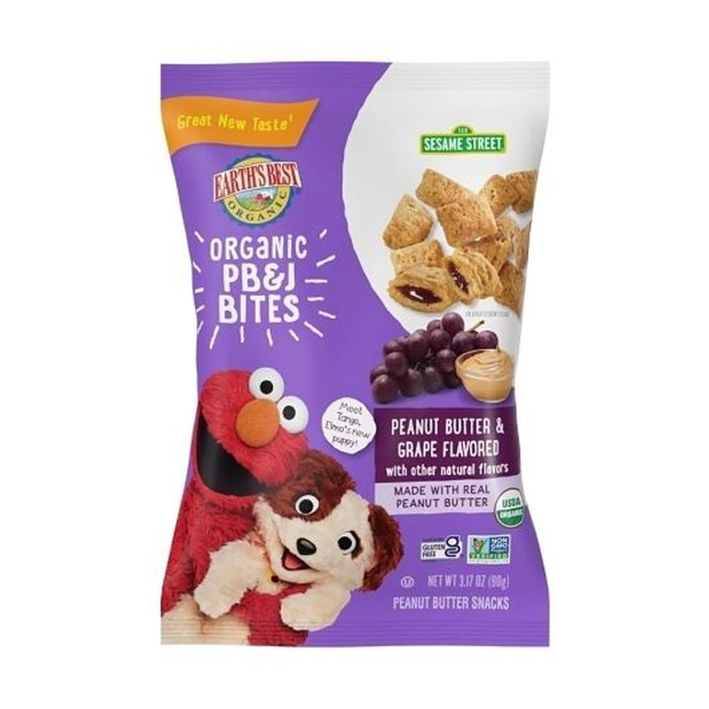 Earth's Best Grape Peanut Butter And Jelly Bites, 3.17 Ounce -- 6 Per Case