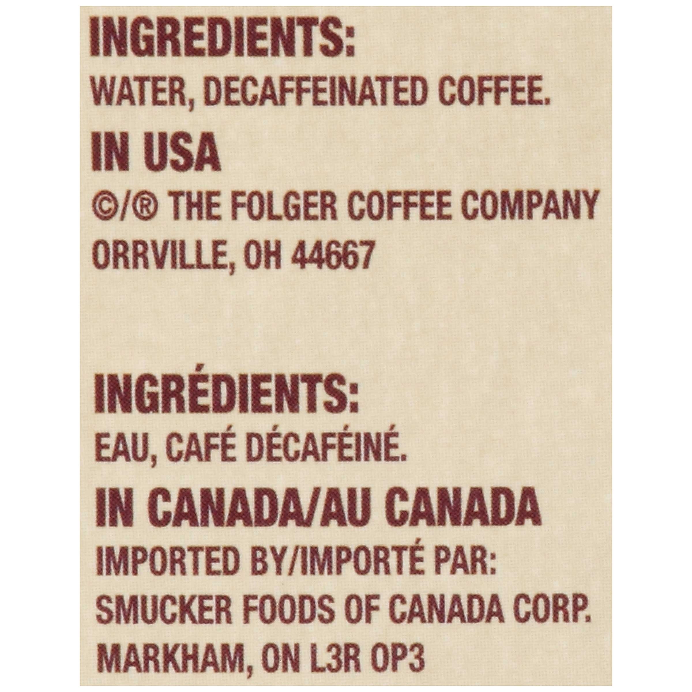 Folgers 100 Percent Colombian Decaffeinated Coffee Liquid, 2 Liter -- 2 per case.