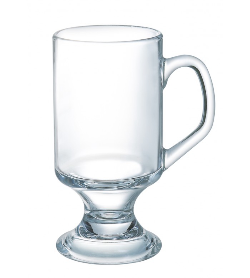 Arcoroc Fully Tempered Glass Irish Coffee Mug, 10 Ounce -- 24 Per Case