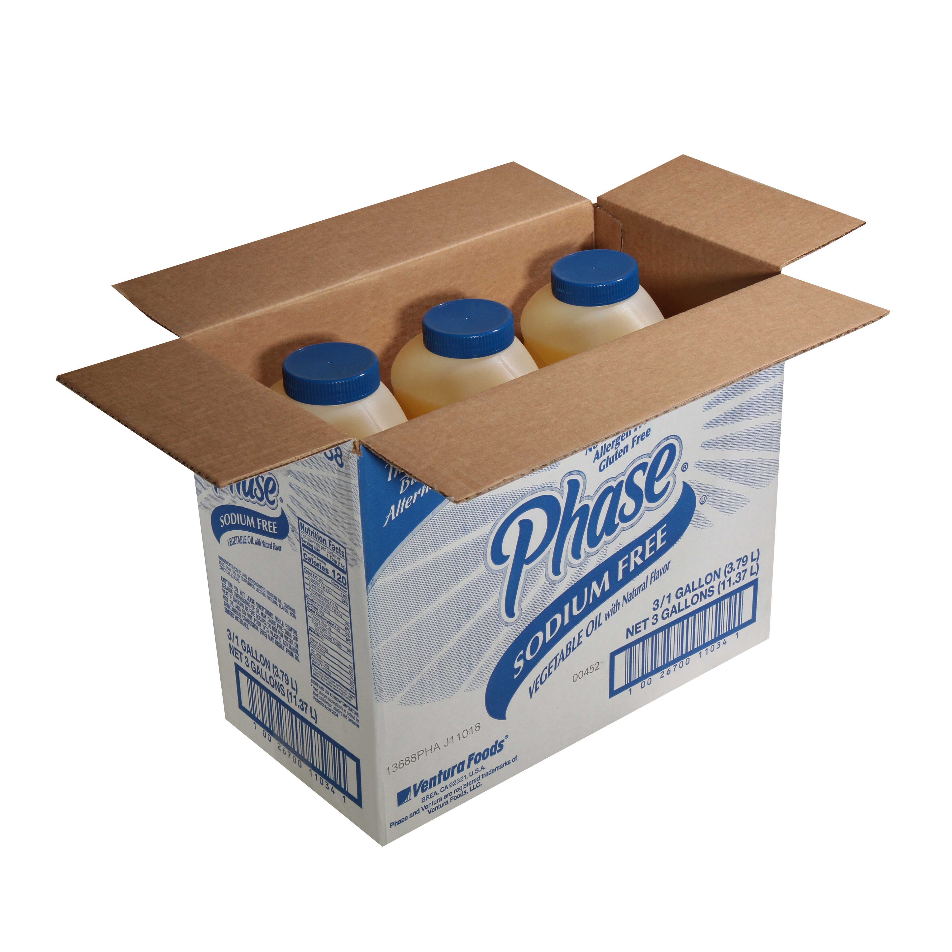 Phase No Sodium Liquid Oil, 1 Gallon -- 3 Per Case