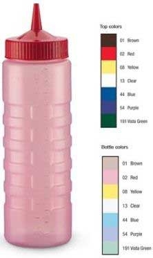 Vollrath Purple Colormate Wide Mouth Squeeze Dispenser -- 12 Per Case