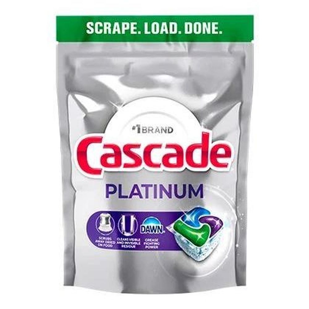 Cascade Platinum ActionPacs Fresh Scent Automatic Dishwasher Detergent Pods, 7.5 Ounce -- 5 per case