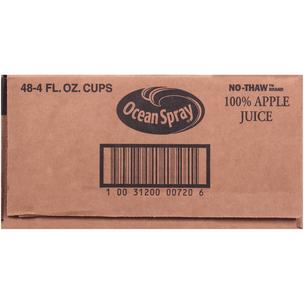 Ocean Spray Apple Juice, 4 Fluid Ounce -- 48 per case.