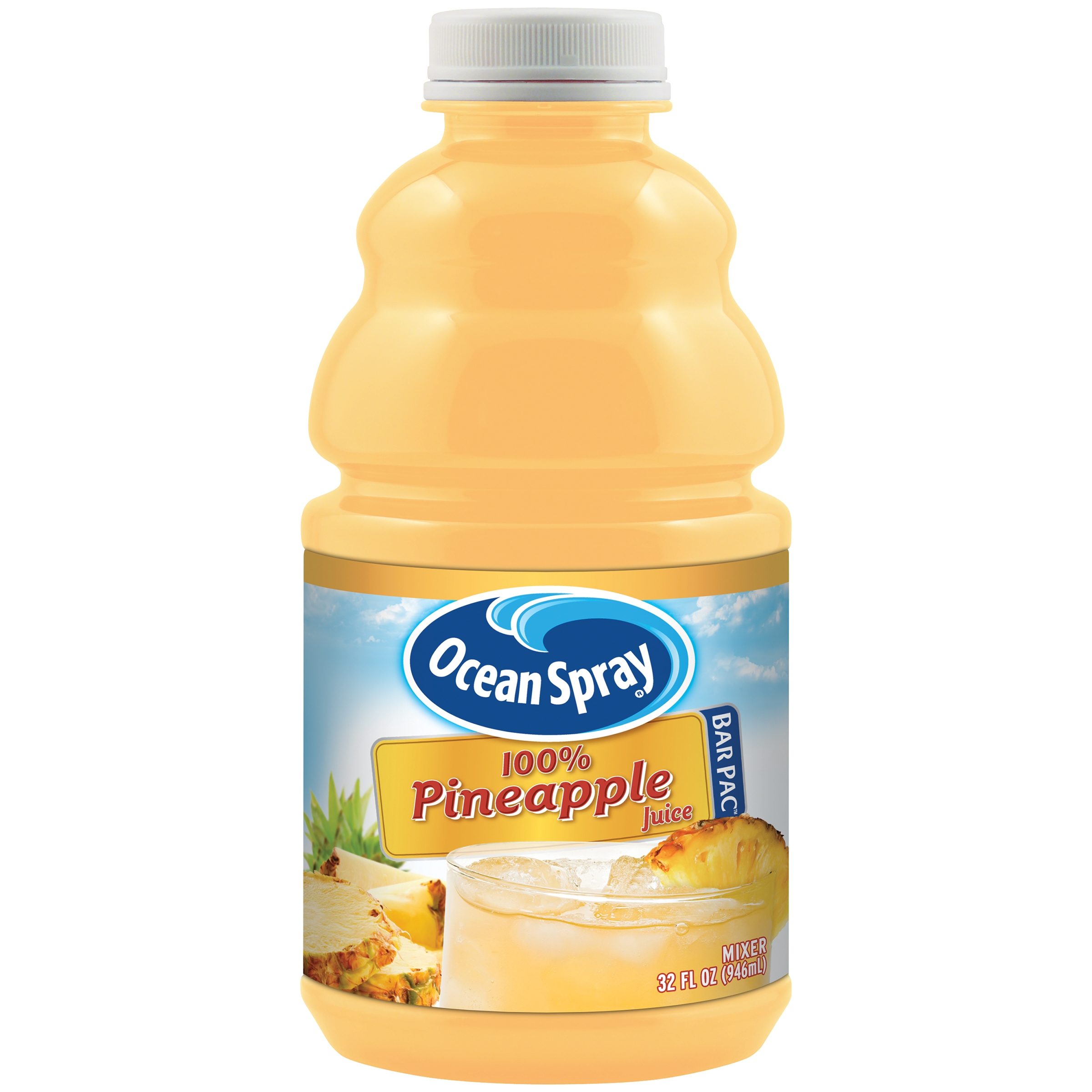 Ocean Spray Pineapple Juice 100 Percent, 32 Ounce -- 12 Per Case