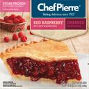 Sara Lee Chef Pierre Traditional Unbaked Red Raspberry Fruit Pie, 10 inch -- 6 per case.