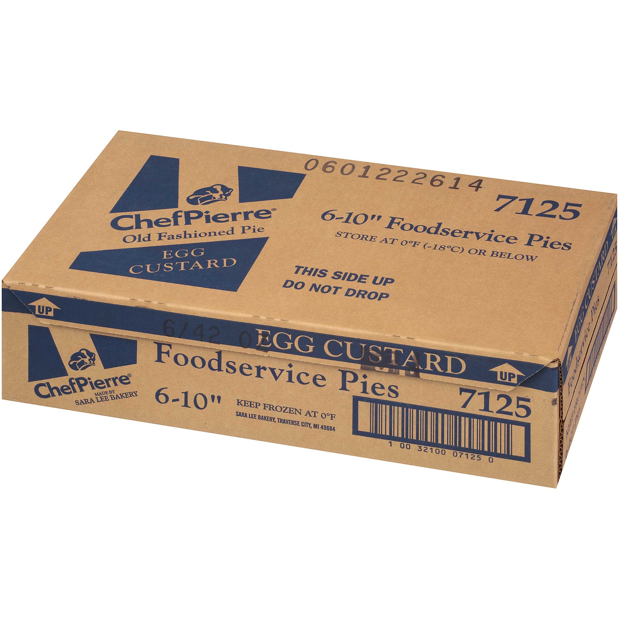 Chef Pierre Unbaked Egg Custard Open Face Pie, 10 Inch -- 6 Per Case