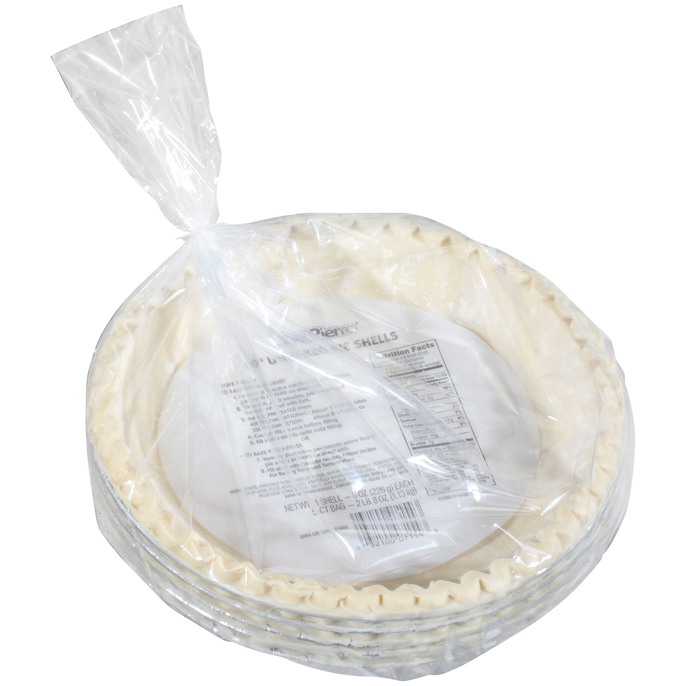 Chef Pierre Unbaked Lard Shortening Pie Shell, 10 Inch -- 20 Per Case