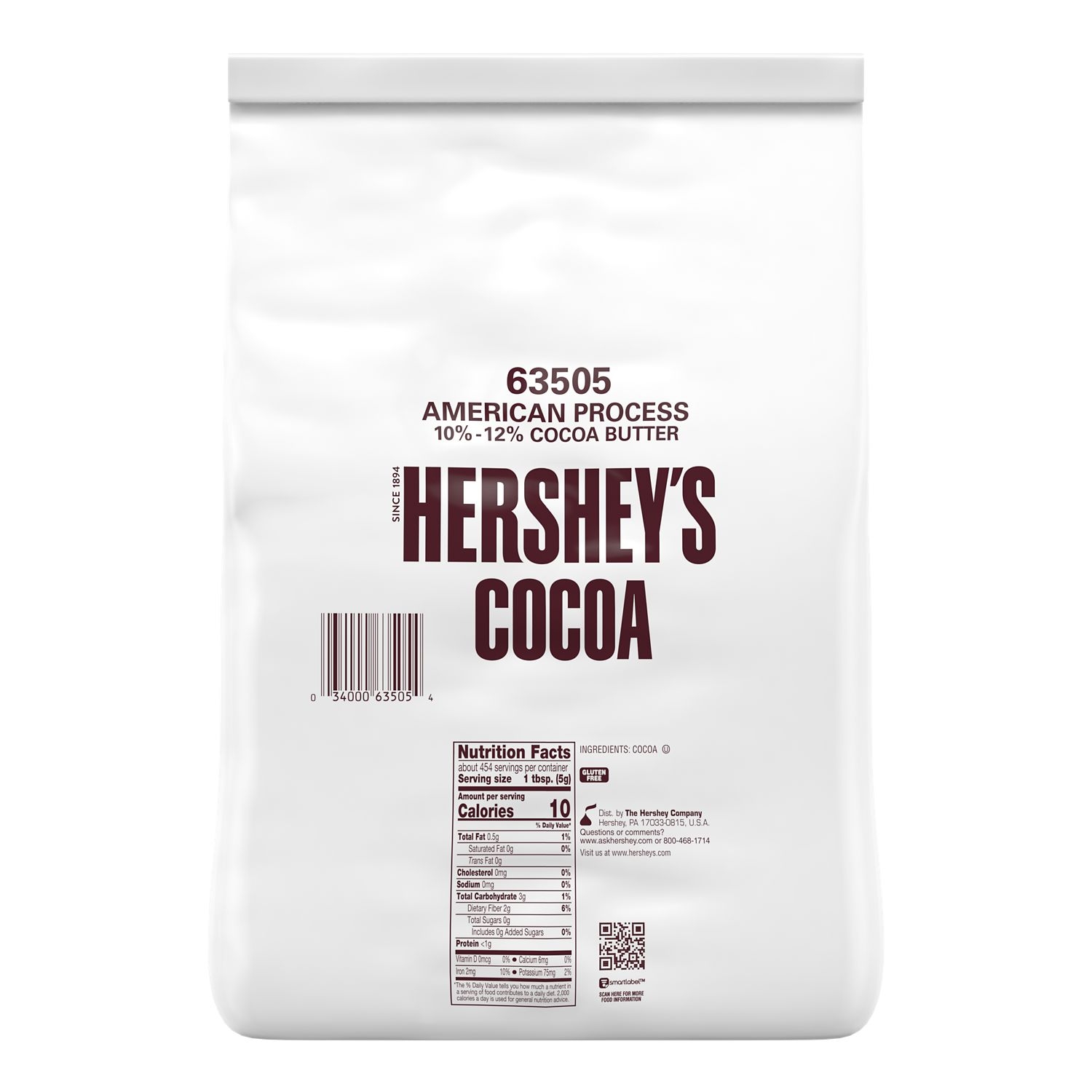 Hershey's American Process 10, 12 Percent Cocoa Powder, 5 Pound -- 6 Per Case