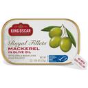 King Oscar Skinless Boneless Mackerel Royal Fillets in Olive Oil, 4.05 Ounce -- 12 per case.