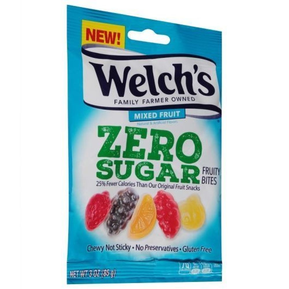 Welchs Zero Sugar Mixed Fruit Fruity Bites, 3 Ounce -- 12 per case