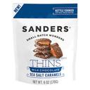 Sanders Milk Chocolate Sea Salt Caramel Thins, 6 Ounce -- 6 per case