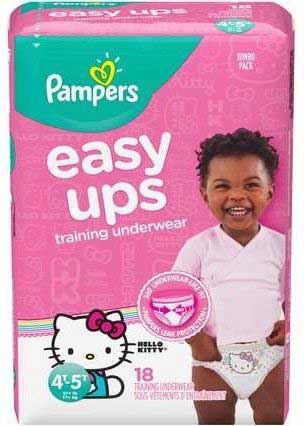 Pampers Easy Ups Jumbo Girl Training Underwear, 18 Count -- 3 Per Case