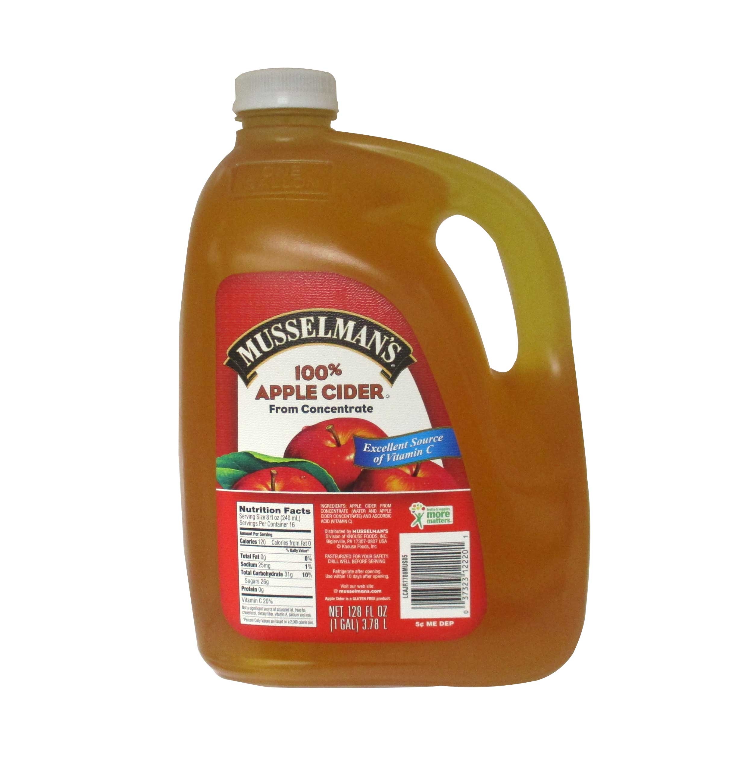 Musselman's Cider Apple Juice In 128 Ounce Plastic -- 4 Per Case