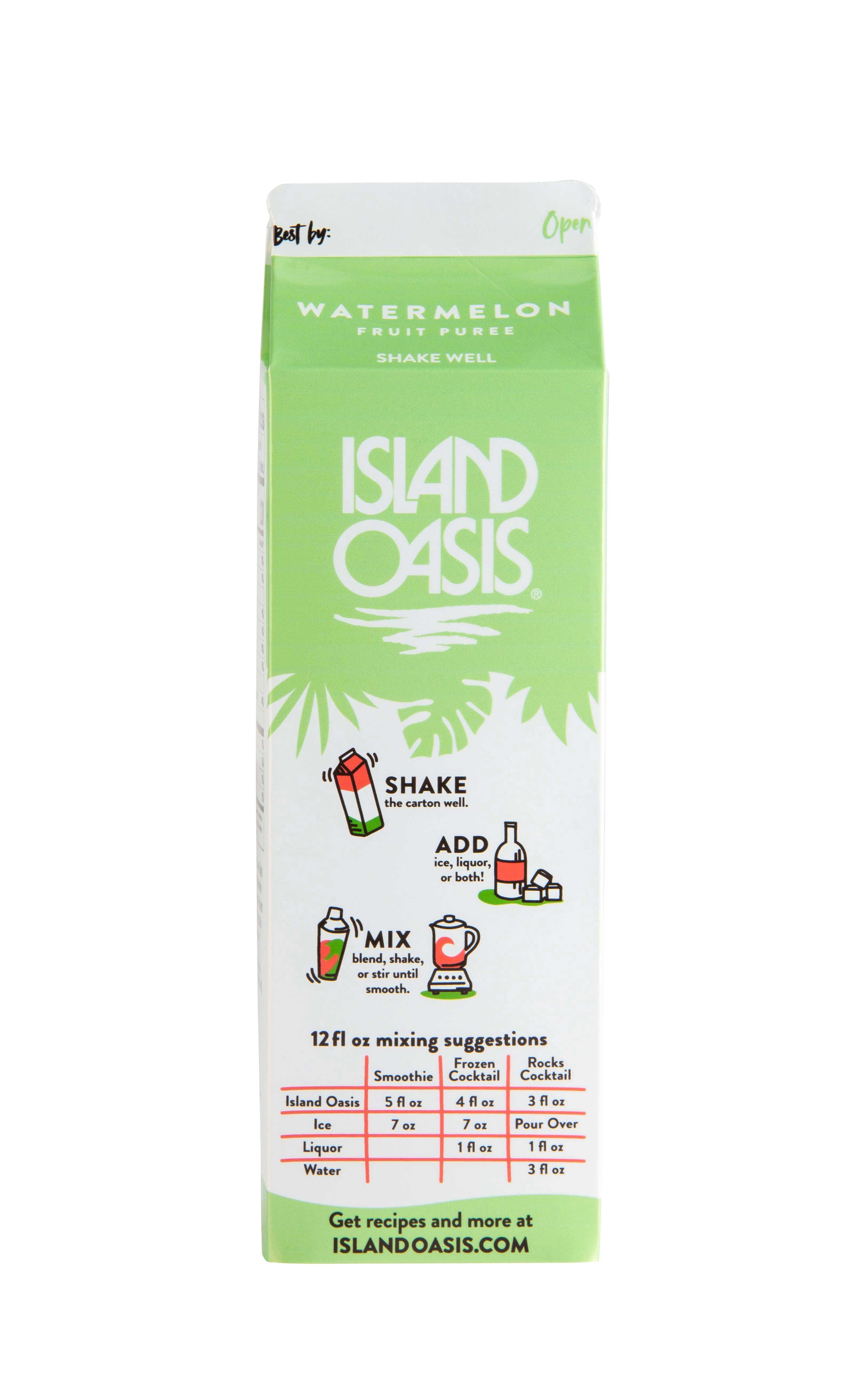 Island Oasis Watermelon Beverage Mix, 32 Fluid Ounce -- 12 Per Case
