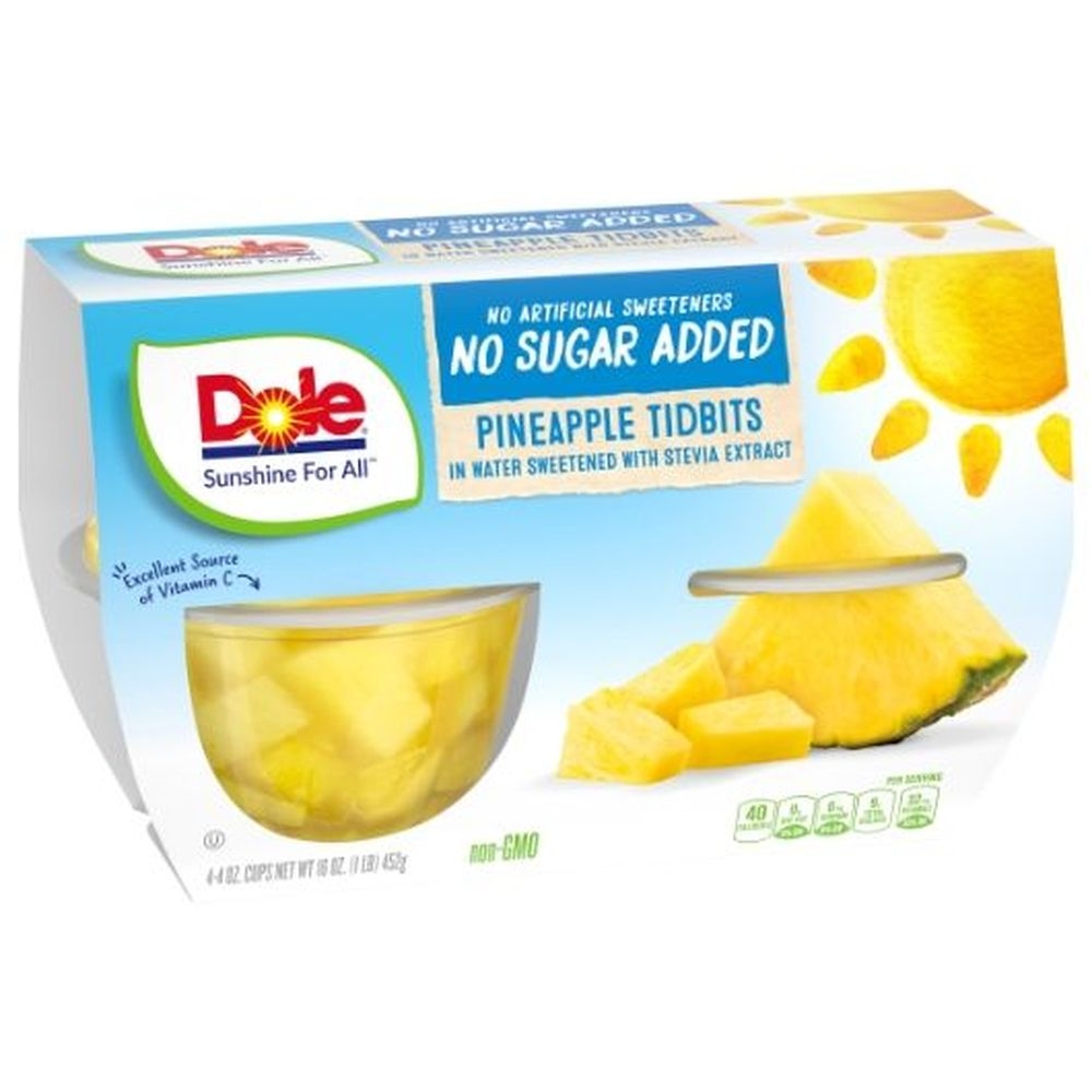 Dole Fancy Pineapple Tidbits In Water, 16 Ounce -- 6 Per Case