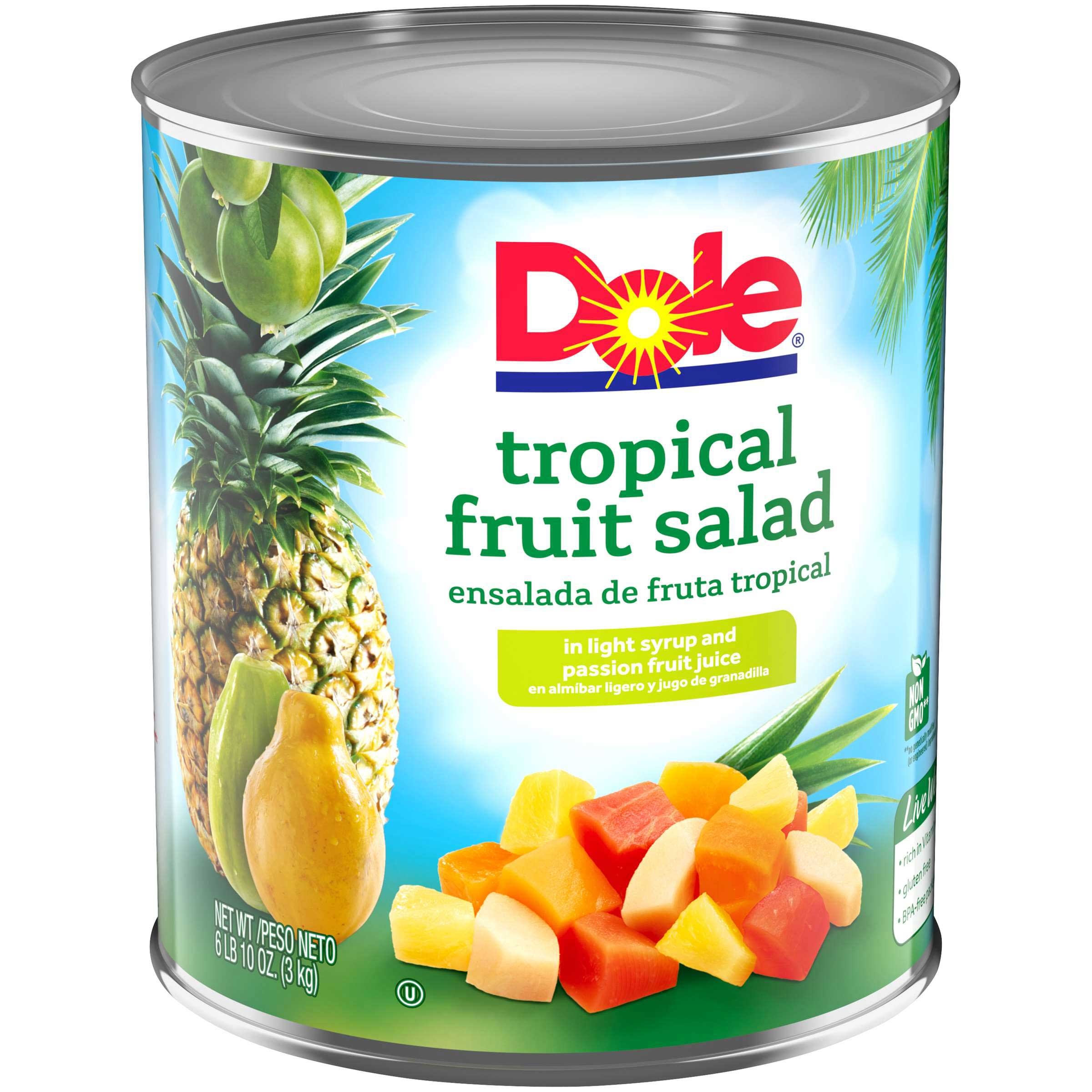 Dole Tropical Fruit Salad In Light Syrup, 100 Ounce -- 6 Per Case