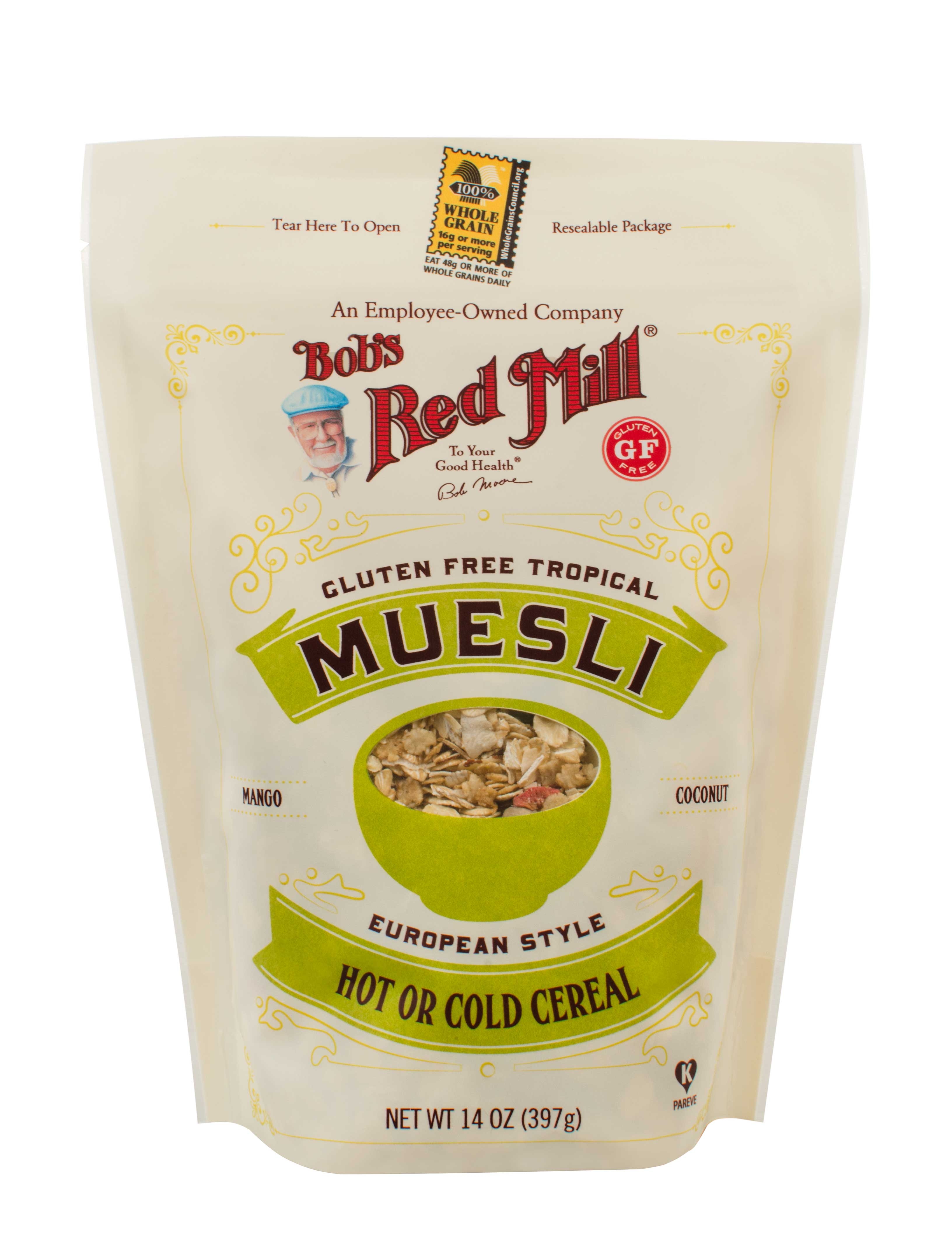 Bob's Red Mill Gluten Free Tropical Muesli, 14 Ounce -- 4 Per Case