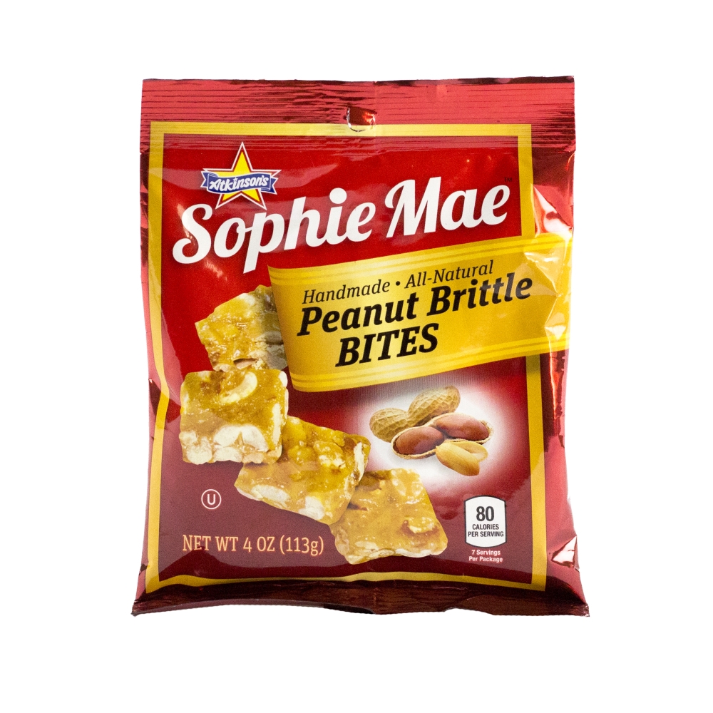 Sophie Mae Peanut Brittle Bites Candy, 4 Ounce -- 12 per case.