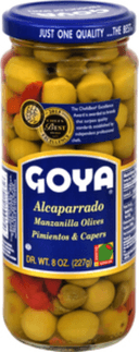 Goya Alcaparrado Manzanilla Olives, Pimientos, and Capers, 8 Ounce -- 24 per case
