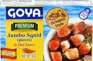 Goya Jumbo Squid In Hot Sauce, 4 Ounce -- 25 Per Case