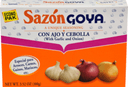 Sazon Goya with Garlic and Onion - 3.52 oz. box, 18 per case