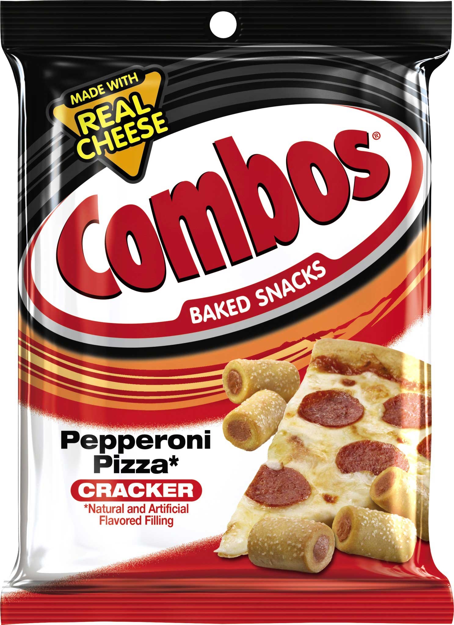 Combos Pepperoni Pizza Cracker Snack, 6.3 Ounce -- 12 per case.