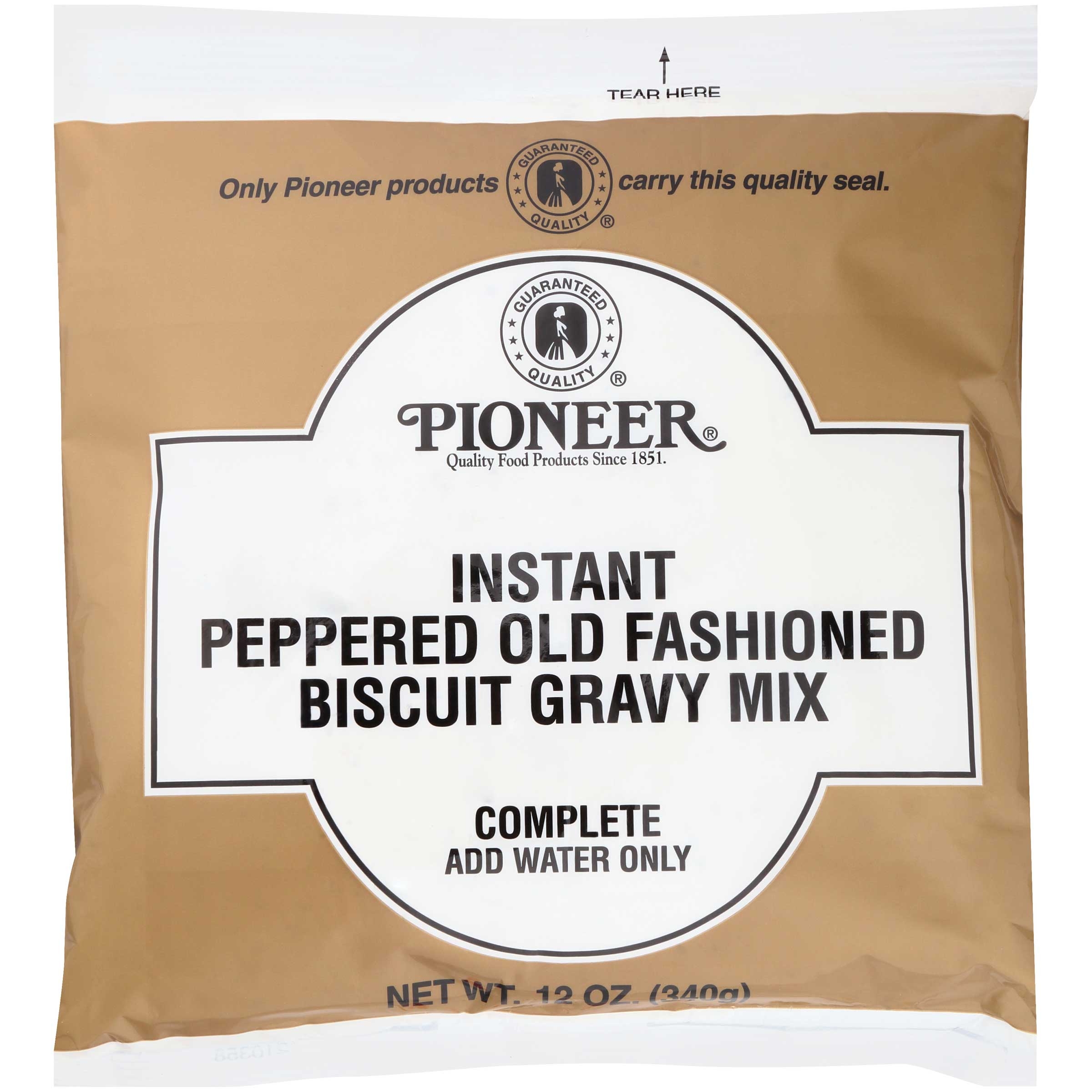 Pioneer Instant Peppered Old Fashioned Biscuit Gravy Mix, 12 Ounce -- 12 Per Case