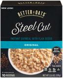 Malt O Meal Better Oats Original Steel Cut Instant Oatmeal, 11.6 Ounce -- 6 per case.