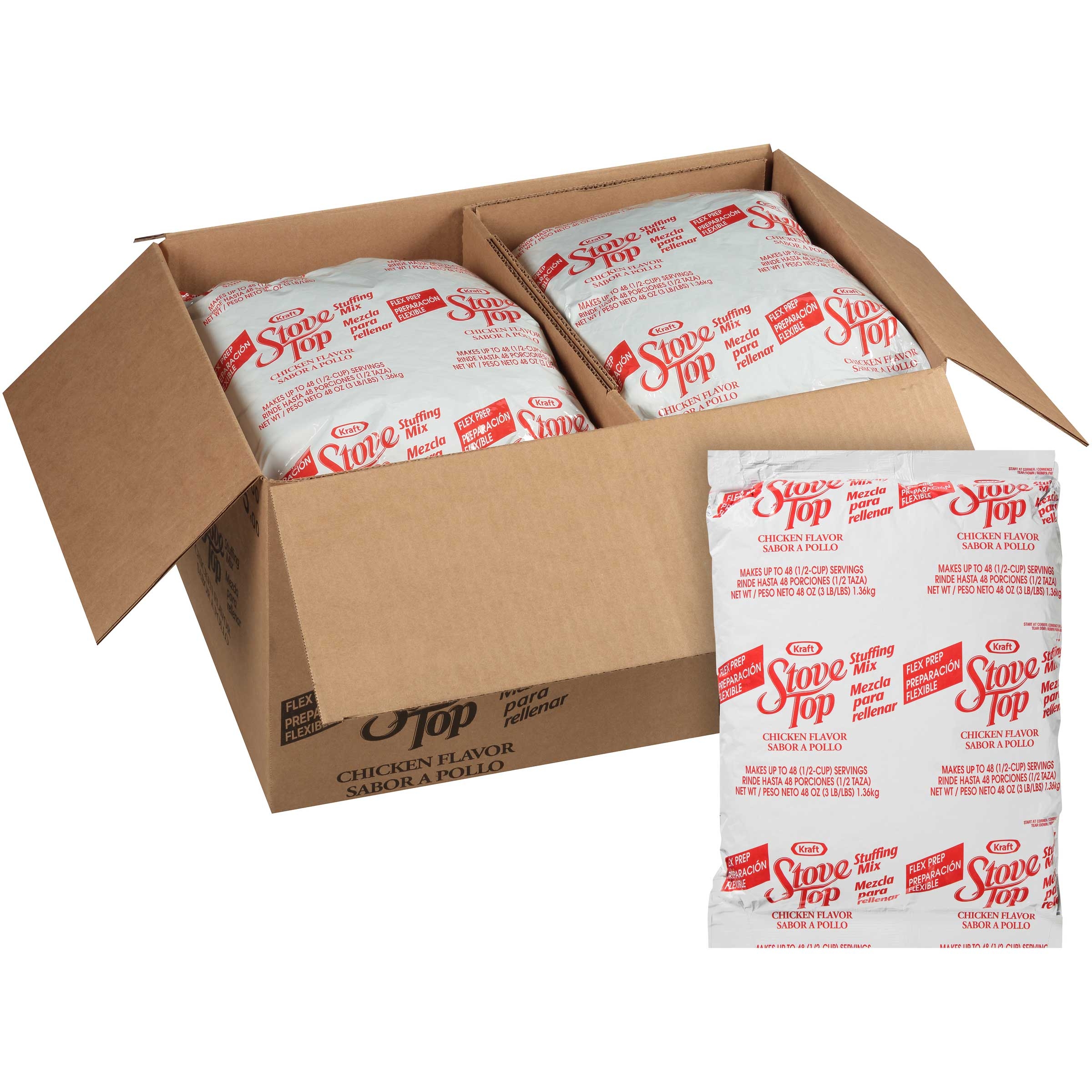 Stove Top Flexible Serving Chicken Stuffing, 48 Ounce -- 6 Per Case