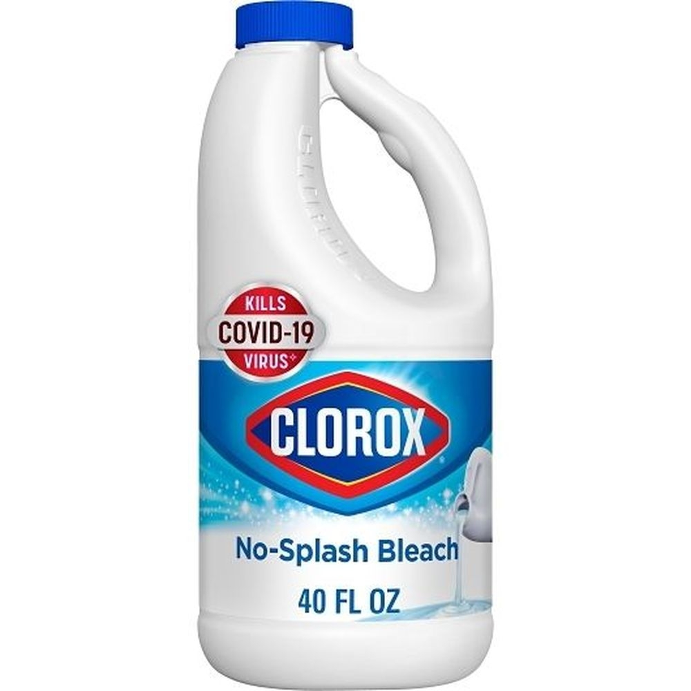 Clorox Regular Splashless Liquid Bleach, 40 Fluid Ounce - 6 per case