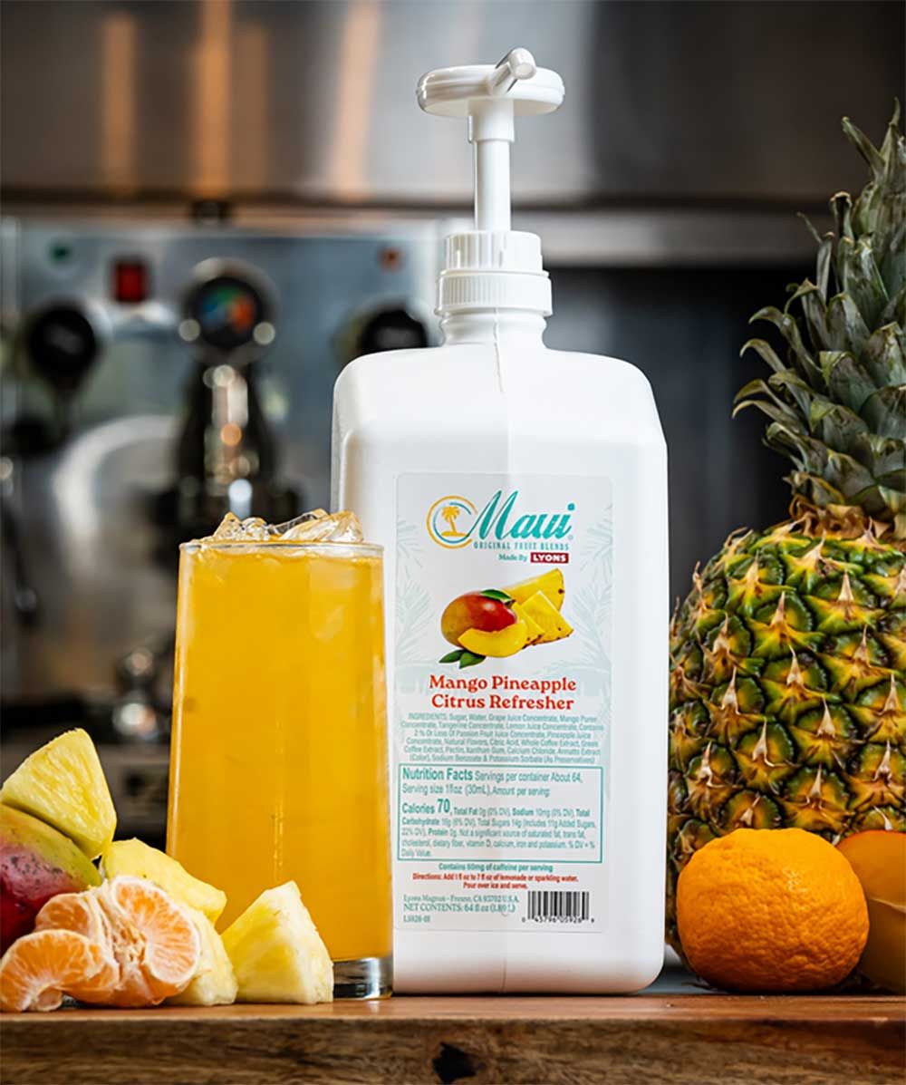 Lyons Maui Mango Pineapple Citrus Refresher, 64 Fluid Ounce -- 4 Per Case