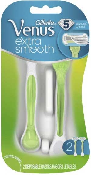 Venus Elastomer Handle Extra Smooth Disposable Razor -- 8 per case.