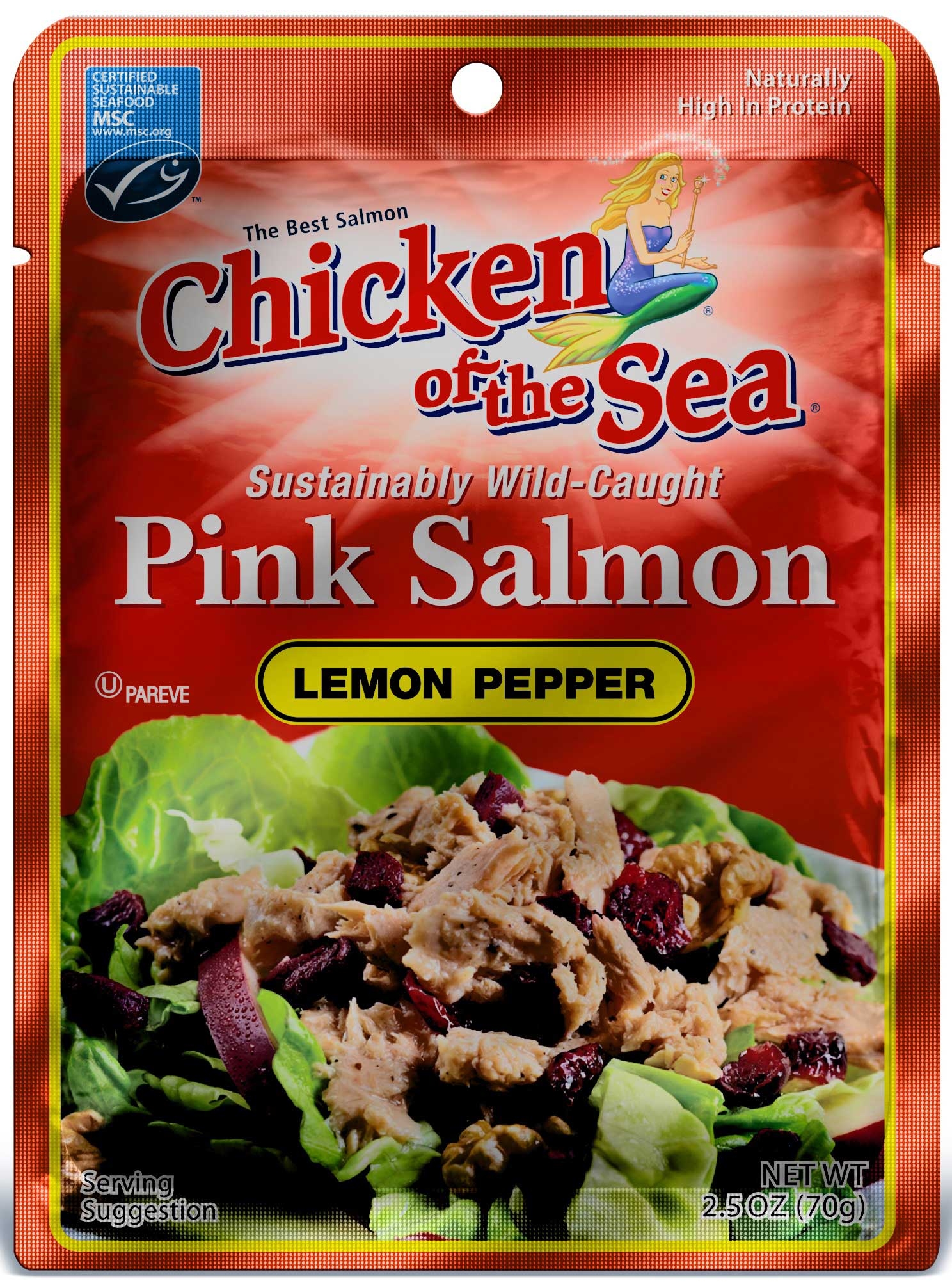 Chicken of the Sea Skinless Boneless Pink Salmon in Lemon Pepper Pouch, 2.5 Ounce -- 12 per case
