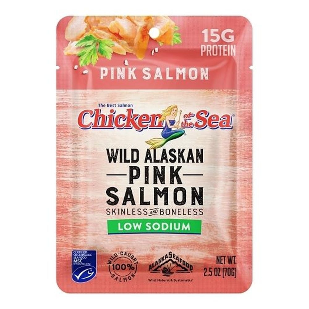 Chicken Of The Sea Wild Alaskan Low Sodium Skinless/Boneless Pink Salmon, 2.5 Ounce -- 12 per case